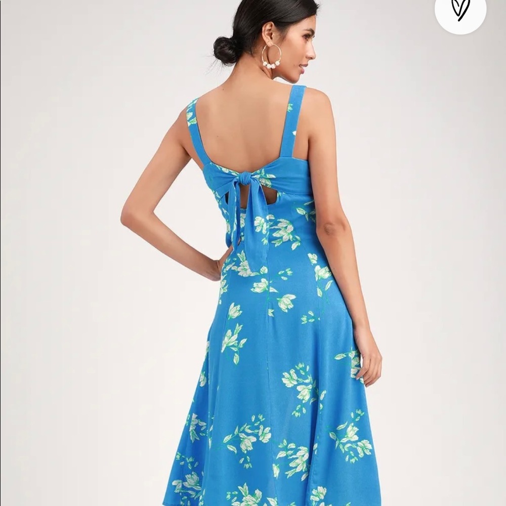 Lulus Blue Floral print dress.